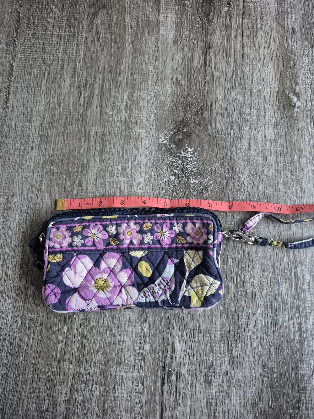 Vera Bradley Quilted Wristlet in Navy, Purple, Pink, Yellow - Picture 2 of 3